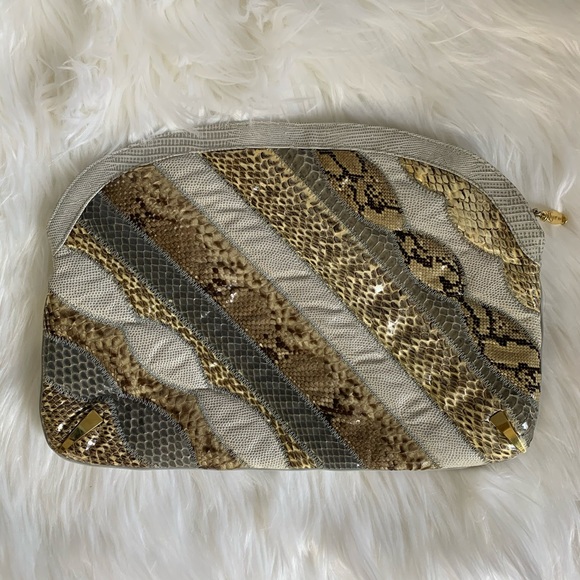 Vtg 70s Bags by Supreme Patchwork Snakeski… - Picture 8 of 8